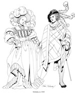 coloring page Clothing of the Renaissance